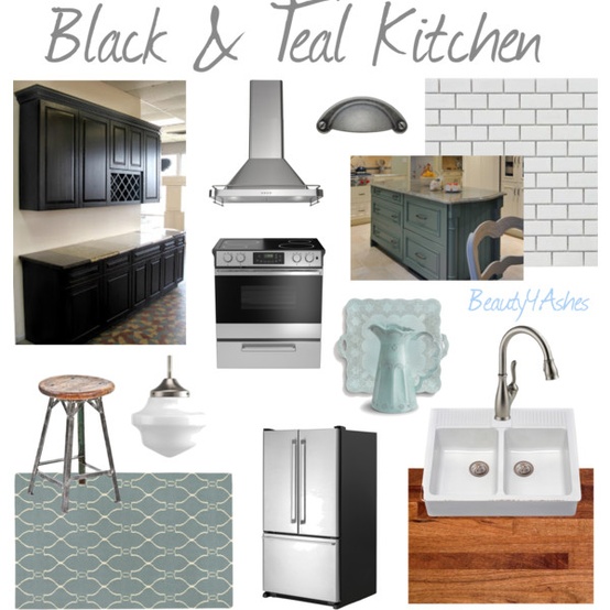 dark teal kitchen cabinets